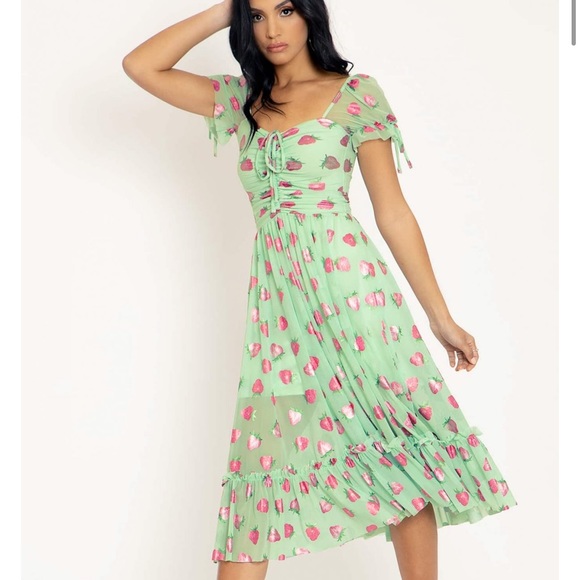 Blackmilk Dresses Nwt Blackmilk Strawberry Mint Tea Dress Poshmark